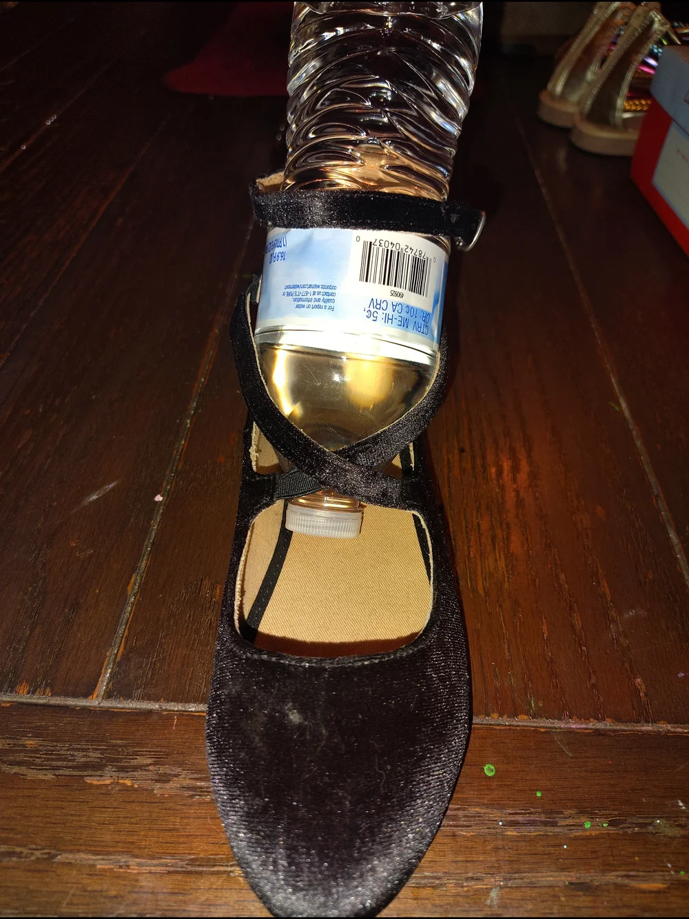 Girl’s Sz. 4 Strappy Black Velvet Mary Jane Flats NWOT